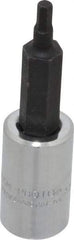 Proto - 1/4" Drive, 2.5mm Hex Bit Socket - 1-7/8" OAL, 1" Bit Length - Exact Tool & Supply