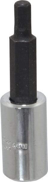 Proto - 1/4" Drive, 4mm Hex Bit Socket - 1-7/8" OAL, 1" Bit Length - Exact Tool & Supply