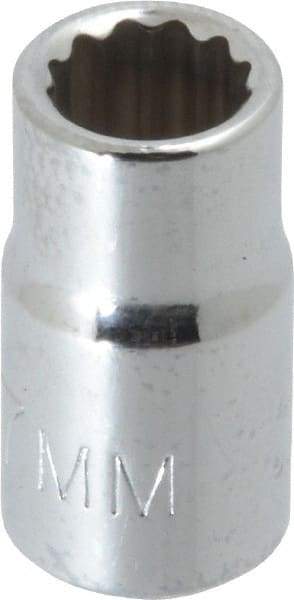 Proto - 1/4" Drive, Standard Hand Socket - 12 Points, 7/8" OAL, Chrome Finish - Exact Tool & Supply