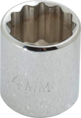 Proto - 1/4" Drive, Standard Hand Socket - 12 Points, 7/8" OAL, Chrome Finish - Exact Tool & Supply