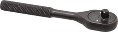 Proto - 1/4" Drive Pear Head Ratchet - Black Oxide Finish, 5" OAL, 24 Gear Teeth - Exact Tool & Supply