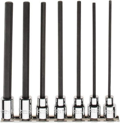 Proto - 7 Piece 3/8" Drive Inch Hex Bit Socket Set - 1/8 to 3/8" Hex - Exact Tool & Supply