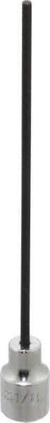 Proto - 3/8" Drive, 1/8" Hex Bit Socket - 6-3/32" OAL, 5" Bit Length, Long Hex Bit Socket - Exact Tool & Supply