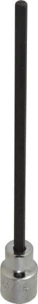 Proto - 3/8" Drive, 3/16" Hex Bit Socket - 6-3/32" OAL, 5" Bit Length, Long Hex Bit Socket - Exact Tool & Supply