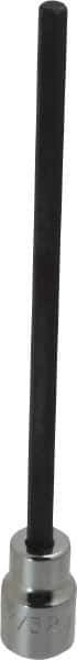 Proto - 3/8" Drive, 7/32" Hex Bit Socket - 6-3/32" OAL, 5" Bit Length, Long Hex Bit Socket - Exact Tool & Supply