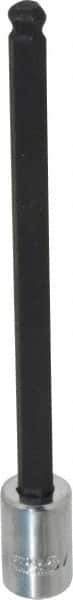 Proto - 3/8" Drive, 5/16" Hex Bit Socket - 6-3/32" OAL, 5" Bit Length, Long Ball End Hex Bit Socket - Exact Tool & Supply