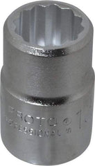 Proto - 13/16", 3/4" Drive, Standard Hand Socket - 12 Points, 2" OAL, Chrome Finish - Exact Tool & Supply