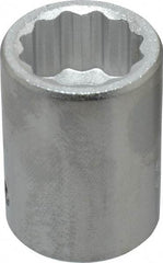 Proto - 1", 3/4" Drive, Standard Hand Socket - 12 Points, 2" OAL, Chrome Finish - Exact Tool & Supply