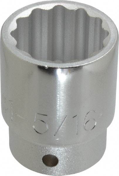 Proto - 1-5/16", 3/4" Drive, Standard Hand Socket - 12 Points, 2-9/32" OAL, Chrome Finish - Exact Tool & Supply