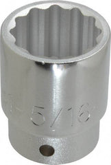 Proto - 1-5/16", 3/4" Drive, Standard Hand Socket - 12 Points, 2-9/32" OAL, Chrome Finish - Exact Tool & Supply