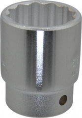 Proto - 1-3/8", 3/4" Drive, Standard Hand Socket - 12 Points, 2-9/32" OAL, Chrome Finish - Exact Tool & Supply