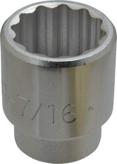 Proto - 1-7/16", 3/4" Drive, Standard Hand Socket - 12 Points, 2-13/32" OAL, Chrome Finish - Exact Tool & Supply