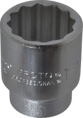 Proto - 1-9/16", 3/4" Drive, Standard Hand Socket - 12 Points, 2-5/8" OAL, Chrome Finish - Exact Tool & Supply