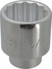 Proto - 1-13/16", 3/4" Drive, Standard Hand Socket - 12 Points, 2-29/32" OAL, Chrome Finish - Exact Tool & Supply