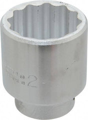 Proto - 2", 3/4" Drive, Standard Hand Socket - 12 Points, 3-7/64" OAL, Chrome Finish - Exact Tool & Supply