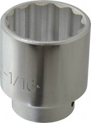 Proto - 13/16", 3/8" Drive, Standard Hand Socket - 6 Points, 2-1/2" OAL, Chrome Finish - Exact Tool & Supply