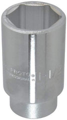 Proto - 1-1/2", 3/4" Drive, Deep Hand Socket - 6 Points, 3-1/2" OAL - Exact Tool & Supply