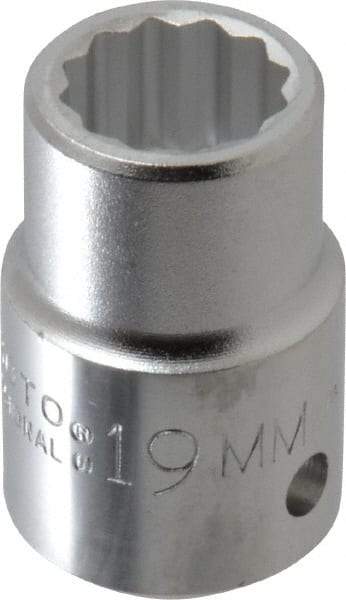 Proto - 3/4" Drive, Standard Hand Socket - 12 Points, 2" OAL, Chrome Finish - Exact Tool & Supply