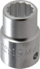 Proto - 3/4" Drive, Standard Hand Socket - 12 Points, 2" OAL, Chrome Finish - Exact Tool & Supply