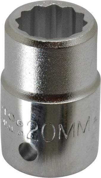 Proto - 3/4" Drive, Standard Hand Socket - 12 Points, 2" OAL, Chrome Finish - Exact Tool & Supply