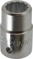 Proto - 3/4" Drive, Standard Hand Socket - 12 Points, 2" OAL, Chrome Finish - Exact Tool & Supply