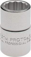 Proto - 3/4" Drive, Standard Hand Socket - 12 Points, 2" OAL, Chrome Finish - Exact Tool & Supply