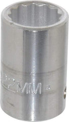 Proto - 3/4" Drive, Standard Hand Socket - 12 Points, 2" OAL, Chrome Finish - Exact Tool & Supply