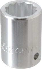 Proto - 3/4" Drive, Standard Hand Socket - 12 Points, 2" OAL, Chrome Finish - Exact Tool & Supply