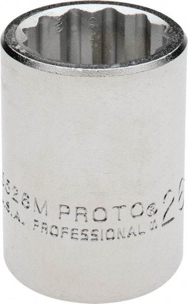 Proto - 3/4" Drive, Standard Hand Socket - 12 Points, 2" OAL, Chrome Finish - Exact Tool & Supply