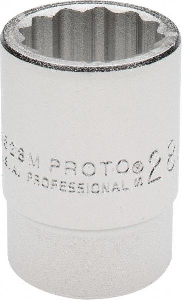 Proto - 3/4" Drive, Standard Hand Socket - 12 Points, 2-7/32" OAL, Satin Finish - Exact Tool & Supply