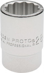Proto - 3/4" Drive, Standard Hand Socket - 12 Points, 2-7/32" OAL, Satin Finish - Exact Tool & Supply