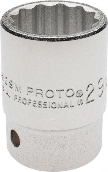 Proto - 3/4" Drive, Standard Hand Socket - 12 Points, 2-7/32" OAL, Chrome Finish - Exact Tool & Supply