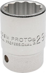Proto - 3/4" Drive, Standard Hand Socket - 12 Points, 2-7/32" OAL, Chrome Finish - Exact Tool & Supply