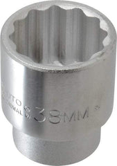 Proto - 3/4" Drive, Standard Hand Socket - 12 Points, 2-13/32" OAL, Chrome Finish - Exact Tool & Supply