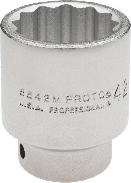 Proto - 3/4" Drive, Standard Hand Socket - 12 Points, 2-11/16" OAL, Chrome Finish - Exact Tool & Supply