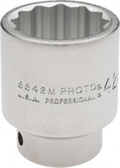 Proto - 3/4" Drive, Standard Hand Socket - 12 Points, 2-11/16" OAL, Chrome Finish - Exact Tool & Supply