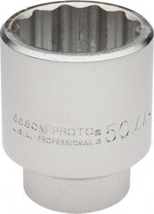 Proto - 3/4" Drive, Standard Hand Socket - 12 Points, 3-5/32" OAL, Chrome Finish - Exact Tool & Supply
