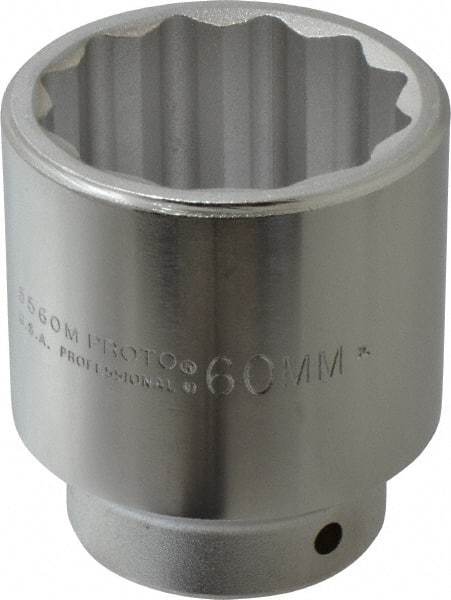 Proto - 3/4" Drive, Standard Hand Socket - 12 Points, 3-21/32" OAL, Chrome Finish - Exact Tool & Supply