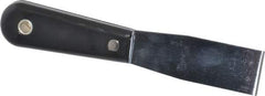 Stanley - 1-1/4" Wide Steel Putty Knife - Stiff, Nylon Handle, 7-1/2" OAL - Exact Tool & Supply