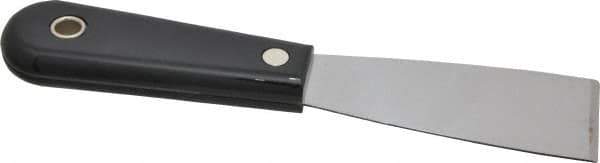 Stanley - 1-1/2" Wide Steel Putty Knife - Stiff, Nylon Handle, 7-1/2" OAL - Exact Tool & Supply