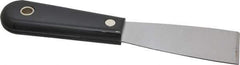 Stanley - 1-1/2" Wide Steel Putty Knife - Stiff, Nylon Handle, 7-1/2" OAL - Exact Tool & Supply