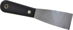 Stanley - 1-1/2" Wide Steel Putty Knife - Flexible, Nylon Handle, 7-1/2" OAL - Exact Tool & Supply