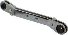 Proto - 1/4" x 5/16" 12 Point Reversible Ratcheting Offset Box Wrench - Double End, 4-1/8" OAL, Steel, 25° Offset - Exact Tool & Supply