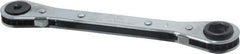 Proto - 1/4" & 3/16" Sq x 9/16" & 1/2" Hex 6 Point 4 in 1 Reversible Ratcheting Box Wrench - Double End, 6-3/4" OAL, Steel - Exact Tool & Supply