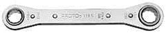 Proto - 19mm x 21mm 12 Point Ratcheting Box Wrench - 9-1/4" OAL, Steel - Exact Tool & Supply