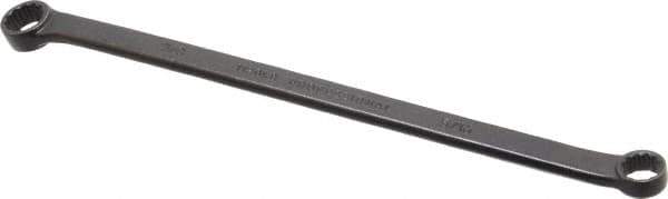 Proto - 5/16" x 3/8" 12 Point Offset Box Wrench - Double End, 6-15/16" OAL, Steel, Black Finish, 15° Offset - Exact Tool & Supply