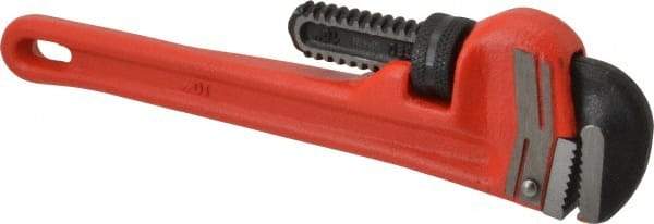 Proto - 10" Steel Straight Pipe Wrench - 1-1/2" Pipe Capacity - Exact Tool & Supply