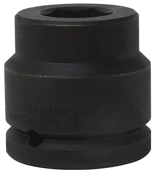 Proto - 1-1/2" Drive 3-5/16" Standard Impact Socket - 6 Points, 4-23/32" OAL - Exact Tool & Supply