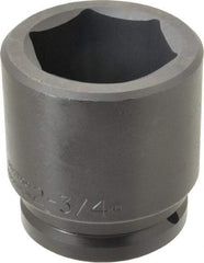 Proto - 1-1/2" Drive 2-3/4" Standard Impact Socket - 6 Points, 4-1/4" OAL - Exact Tool & Supply