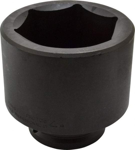 Proto - 1-1/2" Drive 4" Standard Impact Socket - 6 Points, 5-1/2" OAL - Exact Tool & Supply